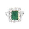 Image 1 : 14KT Two-Tone Gold 2.53ct Emerald and Diamond Ring