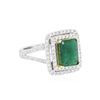 Image 2 : 14KT Two-Tone Gold 2.53ct Emerald and Diamond Ring