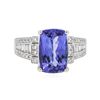 Image 1 : 18KT White Gold 4.26ct Tanzanite and Diamond Ring