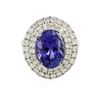 Image 1 : 14KT White Gold 5.02ct Tanzanite and Diamond Ring