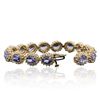 Image 3 : 14KT Yellow Gold 9.45ctw Tanzanite and Diamond Bracelet