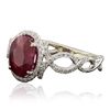 Image 2 : 18KT White Gold 2.26ct Ruby and Diamond Ring
