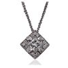 Image 1 : 14KT White Gold 0.89ctw Diamond Pendant With Chain
