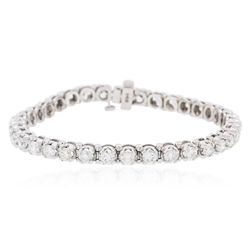 14KT White Gold 5.65ctw Diamond Tennis  Bracelet