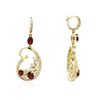 Image 2 : 14KT Yellow Gold 2.60ctw Ruby and Diamond Earrings