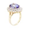 Image 3 : 14KT Yellow Gold 4.79ct Tanzanite and Diamond Ring