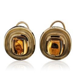 14KT Yellow Gold Citrine Earrings