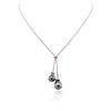 Image 1 : 18KT White Gold Pearl and Diamond Necklace
