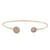 Image 1 : 14KT Rose Gold 0.54ctw Diamond Bangle Bracelet
