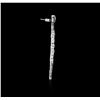 Image 2 : 14KT White Gold 7.74ctw Black Diamond Earrings