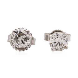 14KT White Gold 1.04ctw Diamond Stud Earrings