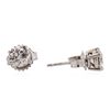 Image 2 : 14KT White Gold 1.04ctw Diamond Stud Earrings
