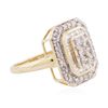 Image 2 : 14KT Two-Tone Gold 1.00ctw Diamond Ring