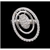 Image 1 : 14KT White Gold 0.65ctw Diamond Ring