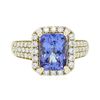 Image 1 : 14KT Yellow Gold 3.11ct Tanzanite and Diamond Ring