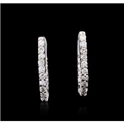 14KT White Gold 1.62ctw Diamond Earrings