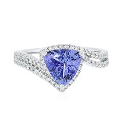 14KT Two-Tone Gold 2.45ct Tanzanite and Diamond Ring