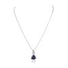 Image 2 : 14KT Two-Tone Gold 2.72ct Tanzanite and Diamond Pendant With Chain