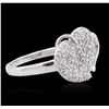 Image 2 : 14KT White Gold 0.30ctw Diamond Ring