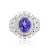 Image 1 : 14KT White Gold 2.71ct Tanzanite and Diamond Ring