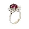 Image 3 : 14KT White Gold 2.36ct Pink Tourmaline and Diamond Ring