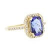 Image 2 : 14KT Yellow Gold 2.14ct Tanzanite and Diamond Ring