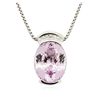 Image 2 : 14KT White Gold 80.22ct Kunzite and Diamond Pendant With Chain