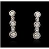 Image 1 : 14KT White Gold 0.57ctw Diamond Earrings