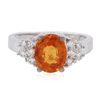 Image 1 : 14KT White Gold 2.23ct Spessartite and Diamond Ring