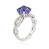 Image 3 : 18KT White Gold 2.98ct Tanzanite and Diamond Ring
