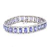 Image 1 : 14KT White Gold 19.75ctw Tanzanite and Diamond Bracelet