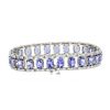 Image 2 : 14KT White Gold 19.75ctw Tanzanite and Diamond Bracelet