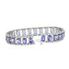 Image 3 : 14KT White Gold 19.75ctw Tanzanite and Diamond Bracelet