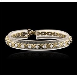 14KT Yellow Gold 2.23ctw Diamond Tennis Bracelet