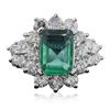 Image 1 : 14KT White Gold 2.36ct Emerald and Diamond Ring