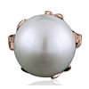 Image 1 : 14KT Rose Gold Pearl and Diamond Ring