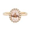 Image 1 : 14KT Rose Gold 1.17ct Morganite and Diamond Ring