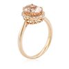 Image 3 : 14KT Rose Gold 1.17ct Morganite and Diamond Ring