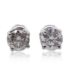 14KT White Gold 1.24ctw Diamond Solitaire Earrings