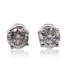 Image 1 : 14KT White Gold 1.24ctw Diamond Solitaire Earrings