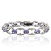 Image 1 : 14KT White Gold 10.79ctw Tanzanite and Diamond Bracelet