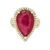 Image 1 : 14KT Yellow Gold 8.67ct Ruby and Diamond Ring