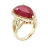 Image 3 : 14KT Yellow Gold 8.67ct Ruby and Diamond Ring