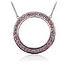 Image 2 : 14KT White Gold 2.00ctw Pink Sapphire Necklace