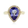 Image 1 : 14KT Yellow Gold 3.43ct Tanzanite and Diamond Ring