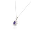 Image 3 : 14KT White Gold 3.40ct Tanzanite and Diamond Pendant With Chain