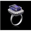 Image 3 : 14KT White Gold GIA Certified 22.54ct Tanzanite and Diamond Ring