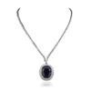 Image 2 : 18KT and 14KT White Gold 41.84ct Sapphire and Diamond Necklace