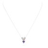 Image 1 : 14KT White Gold 1.23ct Tanzanite and Diamond Pendant With Chain