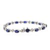 Image 2 : 14KT White Gold 8.58ctw Sapphire and Diamond Bracelet